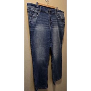 Maurices Jeans Women's Plus 24 Short Boot Cut Blue Denim High Rise 49x29 Stretch
